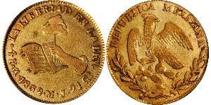 4 Escudo Estados Unidos Mexicanos (1846 - 1863) Oro 