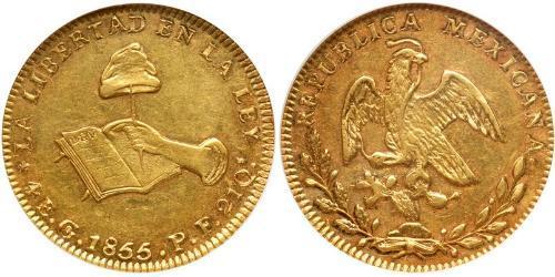4 Escudo Estados Unidos Mexicanos (1846 - 1863) Oro 