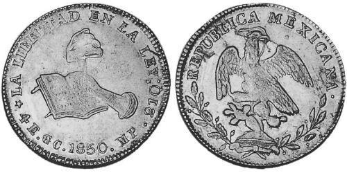4 Escudo Estados Unidos Mexicanos (1846 - 1863) Oro 