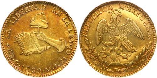 4 Escudo First Mexican Republic (1824–1835) Oro 