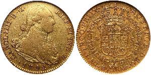 4 Escudo Imperio español (1700 - 1808) Oro Carlos IV de España (1748-1819)