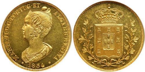 4 Escudo Regno del Portogallo (1139-1910) Oro Maria II del Portogallo (1819-1853)