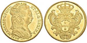 4 Escudo Reino de Portugal (1139-1910) Oro María I de Portugal (1734-1816)