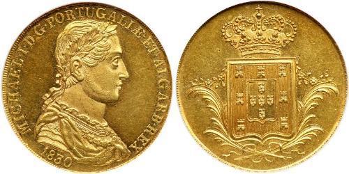 4 Escudo Reino de Portugal (1139-1910) Oro Miguel I de Portugal (1802-1866)