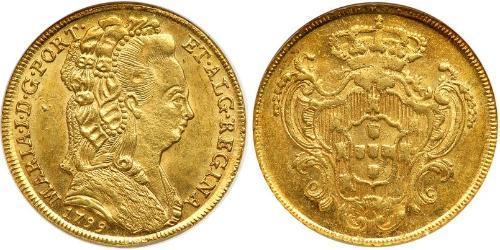 4 Escudo Reino de Portugal (1139-1910) Oro María I de Portugal (1734-1816)