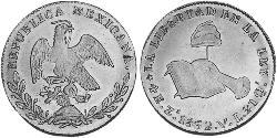 4 Escudo Second Federal Republic of Mexico (1846 - 1863) Oro 