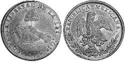 4 Escudo Second Federal Republic of Mexico (1846 - 1863) Oro 