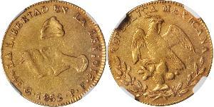 4 Escudo Second Federal Republic of Mexico (1846 - 1863) Oro 