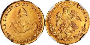 4 Escudo Second Federal Republic of Mexico (1846 - 1863) Oro 
