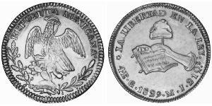 4 Escudo Second Federal Republic of Mexico (1846 - 1863) Oro 