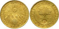 4 Escudo Costa Rica (1821 - ) / 中美洲联邦共和国 (1823 - 1838) 金 
