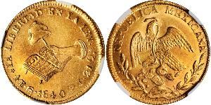 4 Escudo Second Federal Republic of Mexico (1846 - 1863) 金 