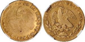 4 Escudo Second Federal Republic of Mexico (1846 - 1863) 金 