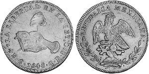 4 Escudo Second Federal Republic of Mexico (1846 - 1863) 金 