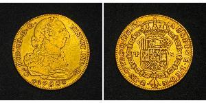 4 Escudo 西班牙帝國 金 卡洛斯三世 (西班牙) (1716 -1788)