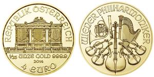 4 Euro Republic of Austria (1955 - ) Or 