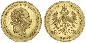 4 Florin 奥匈帝国 (1867 - 1918) 金 弗朗茨·约瑟夫一世 (1830 - 1916)