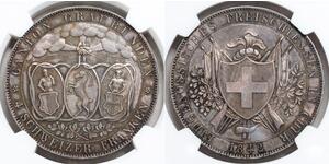 4 Franc Suiza Plata 