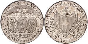 4 Franc Switzerland Silver 