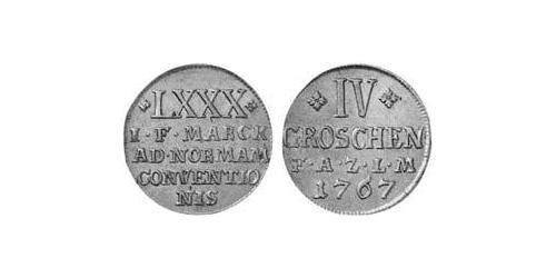 4 Groschen Anhalt-Zerbst  (1544 - 1796) Argent Frederick Augustus, Prince of Anhalt-Zerbst (1734 – 1793)