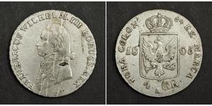 4 Groschen Regno di Prussia (1701-1918) Argento Federico Guglielmo III di Prussia  (1770 -1840)