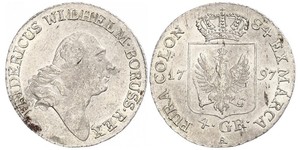4 Groschen Regno di Prussia (1701-1918) Argento Federico Guglielmo II di Prussia