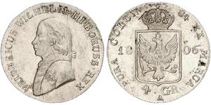 4 Groschen Kingdom of Prussia (1701-1918) Silver Frederick William III of Prussia (1770 -1840)
