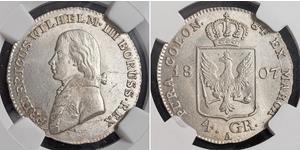 4 Groschen Kingdom of Prussia (1701-1918) Silver Frederick William III of Prussia (1770 -1840)