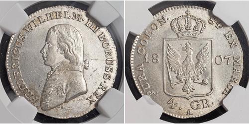 4 Groschen Kingdom of Prussia (1701-1918) Silver Frederick William III of Prussia (1770 -1840)