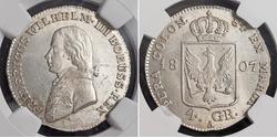 4 Groschen Королівство Пруссія (1701-1918) Срібло Фрідрих Вільгельм III, король Пруссії  (1770 -1840)