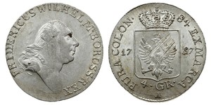 4 Groschen Королівство Пруссія (1701-1918) Срібло Фрідріх-Вільгельм II