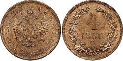 4 Kreuzer Kaisertum Österreich (1804-1867) Kupfer 