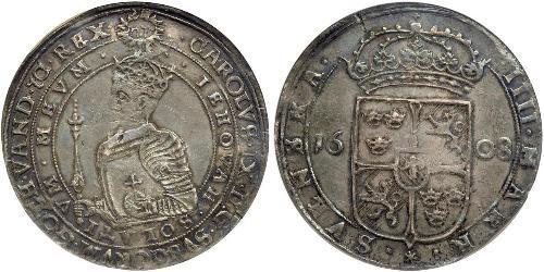 4 Mark Svezia Argento Carlo IX di Svezia  (1550-1611)