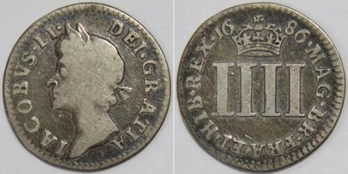 4 Penny Reino Unido Plata 