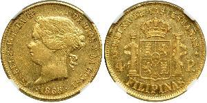 4 Peso Philippinen Gold Isabella II of Spain (1830- 1904)