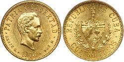 4 Peso  Oro Jose Julian Marti Perez (1853 - 1895) 