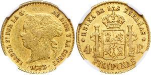 4 Peso 菲律宾 金 Isabella II of Spain (1830- 1904)