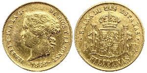 4 Peso 菲律宾 金 Isabella II of Spain (1830- 1904)