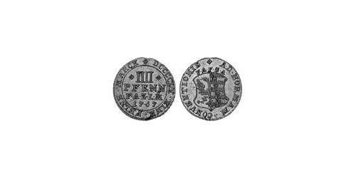 4 Pfennig Anhalt-Zerbst  (1544 - 1796) Argento Federico Augusto di Anhalt-Zerbst(1734 – 1793)