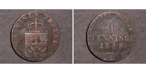 4 Pfennig Reino de Prusia (1701-1918) Cobre 