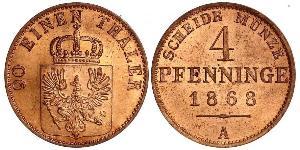 4 Pfennig Kingdom of Prussia (1701-1918) Copper 
