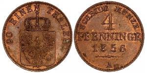 4 Pfennig Kingdom of Prussia (1701-1918) Copper 