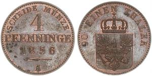 4 Pfennig Kingdom of Prussia (1701-1918) Copper 