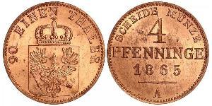 4 Pfennig Kingdom of Prussia (1701-1918) Copper 