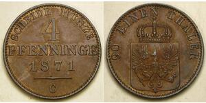 4 Pfennig Kingdom of Prussia (1701-1918) Copper 