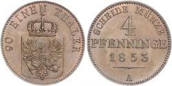 4 Pfennig Royaume de Prusse (1701-1918) Cuivre 
