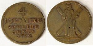 4 Pfennig States of Germany Kupfer 