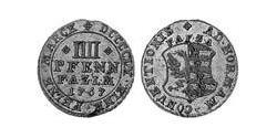 4 Pfennig Principality of Anhalt-Zerbst (1544 - 1796) Silver Frederick Augustus, Prince of Anhalt-Zerbst (1734 – 1793)