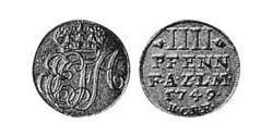 4 Pfennig Principality of Anhalt-Zerbst (1544 - 1796) Silver 