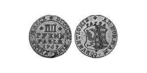 4 Pfennig Principality of Anhalt-Zerbst (1544 - 1796) Silver Frederick Augustus, Prince of Anhalt-Zerbst (1734 – 1793)